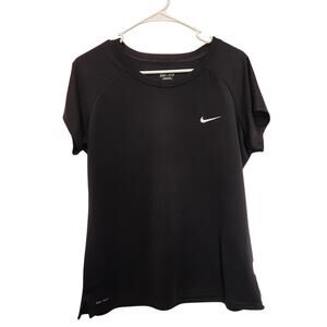 Nike Black Dri Fit Short Sleeve Crewneck Training Activewear T-Shirt Size XL